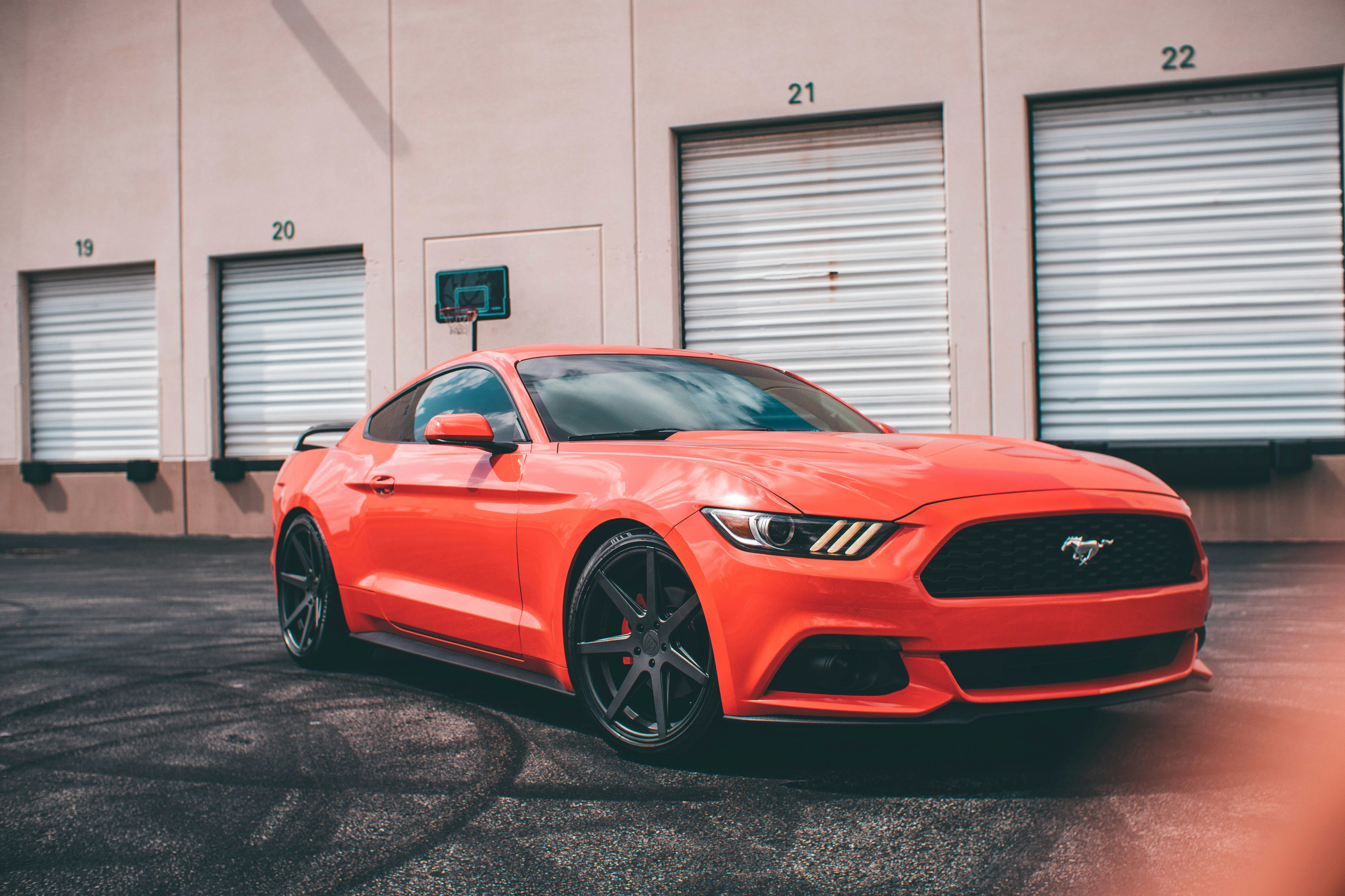 Orange Mustang Wrapped